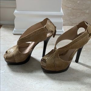 Fendi snake skin platform shoes
